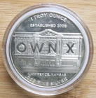 OWNX- 1 troy ounce .999 silver bullion in a nice plastic display case - #39550