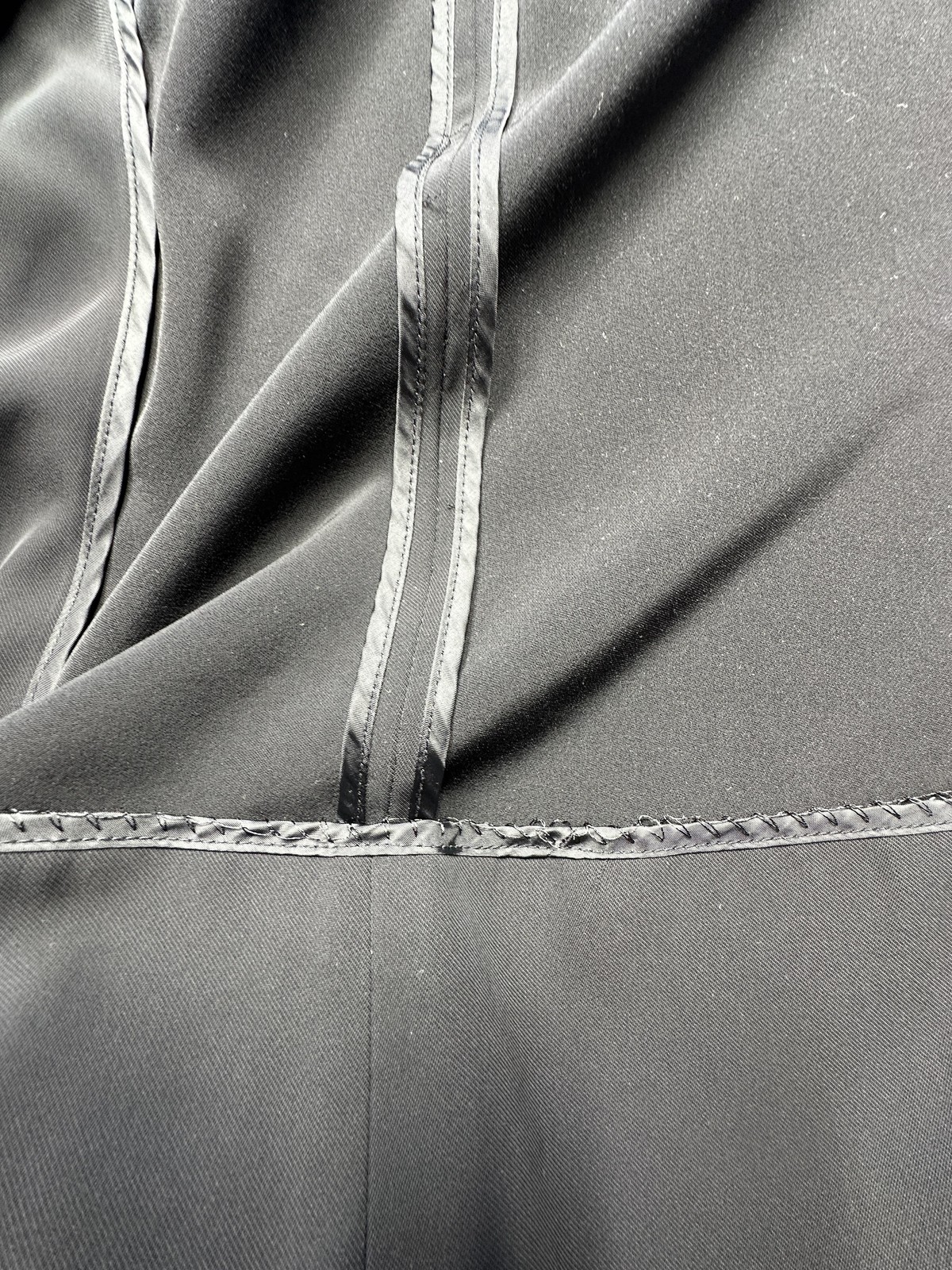 Calvin Klein Blazer Womens 4 Black Collarless Open Front Gold Zip Jacket Stretch thumbnail 11