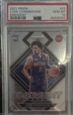 2021-22 Panini Prizm Emergent Cade Cunningham #22 Rookie PSA 10 Basketball