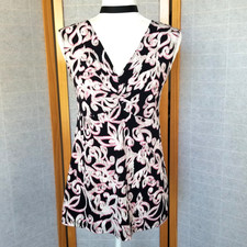 Womens Y2K Babydoll Dark Floral Whimsigoth Top Size M Paddy Lee