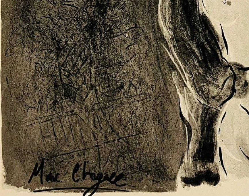 Impresión original firmada a mano por Marc Chagall con certificado de autenticidad y +$3.500 USD de valoración Foto 3 de 4