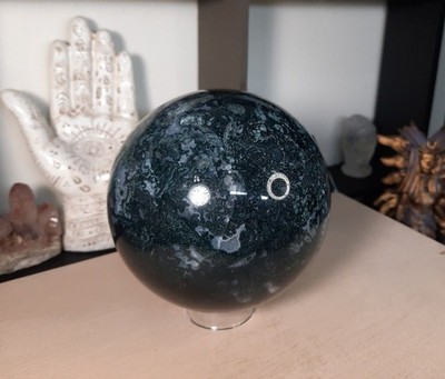 Moss Agate Crystal Sphere