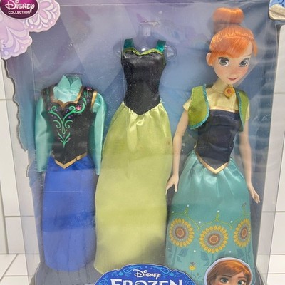 Disney Frozen Anna Doll Wardrobe Set with 2 Extra Outfits Disney Collection New