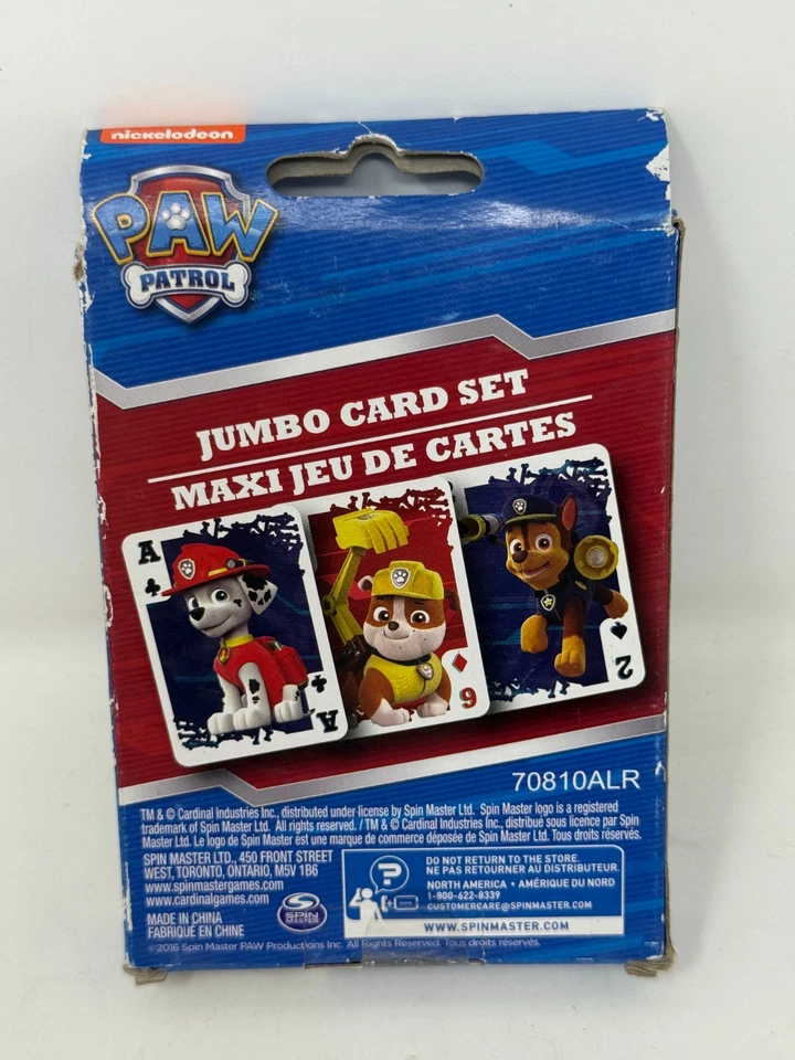 Paw Patrol Jumbo Playing Cards - Nickelodeon - Crazy 8's Go Fish Rummy Snap - Image 2 of 4