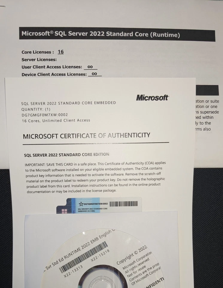 SQL Server 2022 Standard Core Edition, 16 Core License, Unlimited CALs - Image 2 of 3