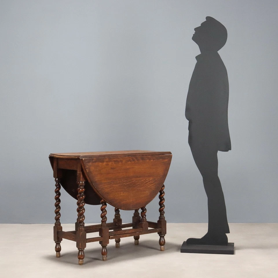 Table Basse Ancienne Chêne Royaume-Uni du XIXe Siècle Originale - Photo 3/4