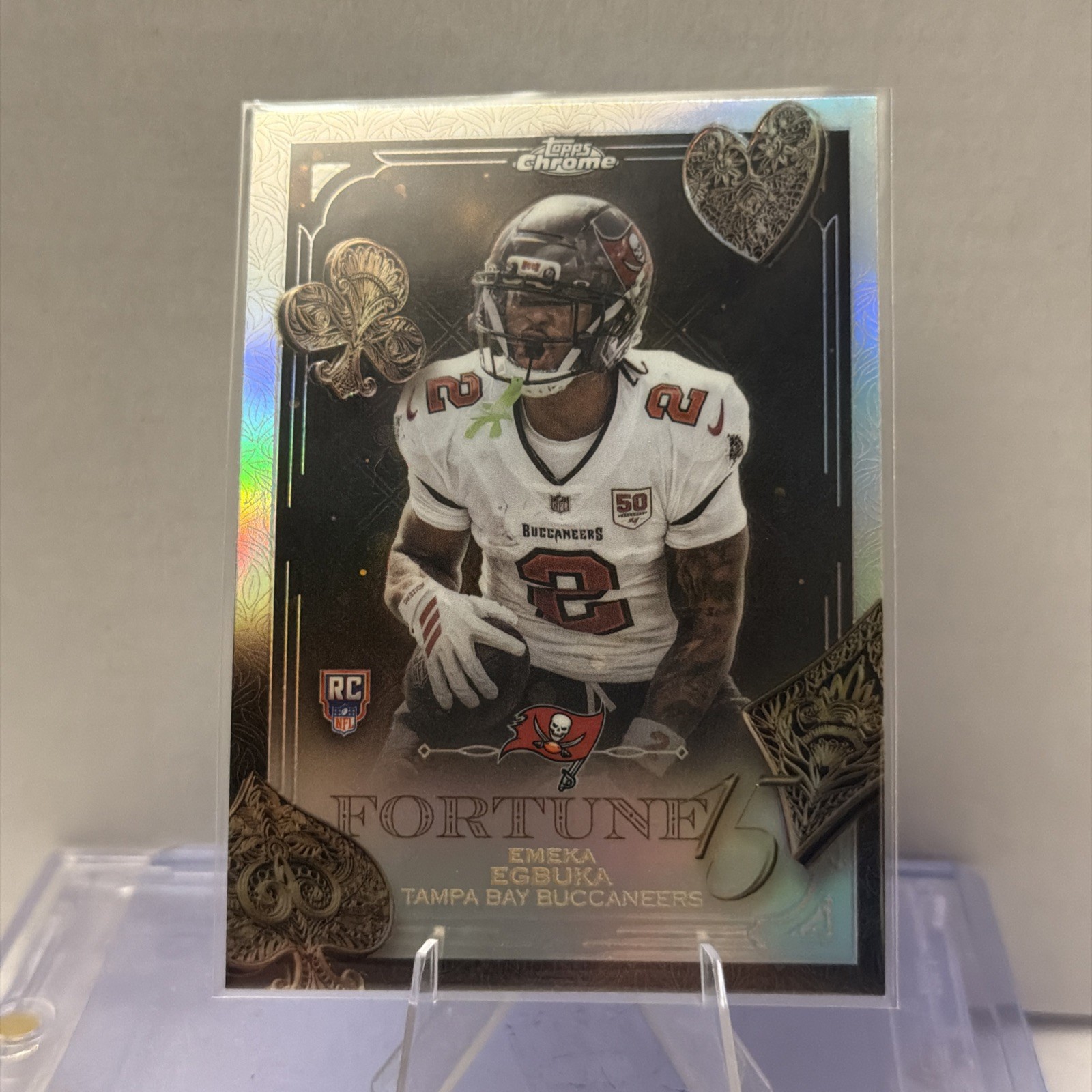 Emeka Egbuka #F15-21 (RC) - 2025 Topps Chrome - Fortune 15 Refractor