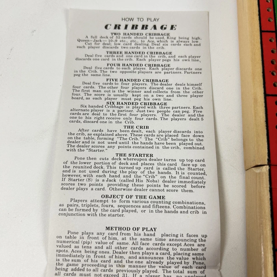 Maple Grove Collection Solid Wood Board Cribbage Set with New Playing Cards - Image 2 of 4