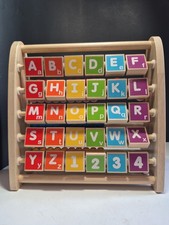 Montessori Wooden Alphabet Letter Blocks  Abacus Activity Learning / Words
