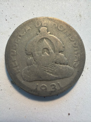 1931 Honduras Silver 50 Centavos coin