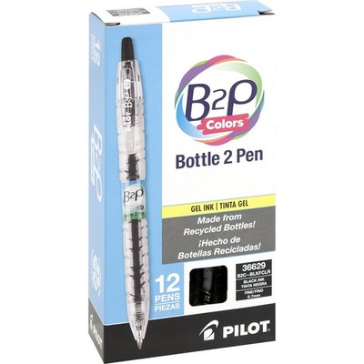 Pilot B2P Colors Gel Roller Pens 12 Count Eco Friendly Refillable Writing Pens