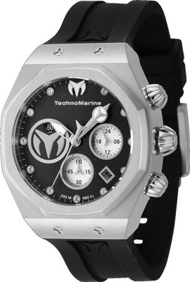 Technomarine Reef Sun Women's 40mm Double Black Crystal Chrono Watch TM-523004