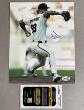 SAN FRANCISCO GIANTS CARSON WHISENHUNT AUTOGRAPH 8x10 ACTION PHOTO JSA CL61639