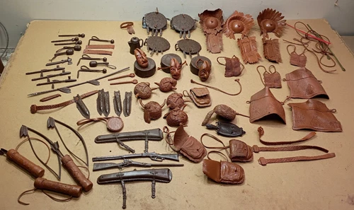 1960's Vintage Marx Toys Johnny West accessories Indian,  Mountian Man etc