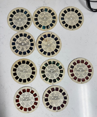 10 Vintage ViewMaster Lot Popeye Peanuts Snoopy Pippi Longstocking Charlie Brown