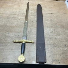 30.5” King Arthur Excalibur Longsword - Replica Medieval Knights Sword w/ Sheath