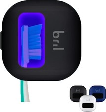 Rechargeable UV-C Toothbrush Sanitizer  Holder - Fast 3-Minute Cleaning - Black