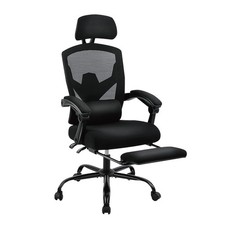 Home Office Desk Chair with Footrest, High-Back Mesh Rolling Swivel Reclining...