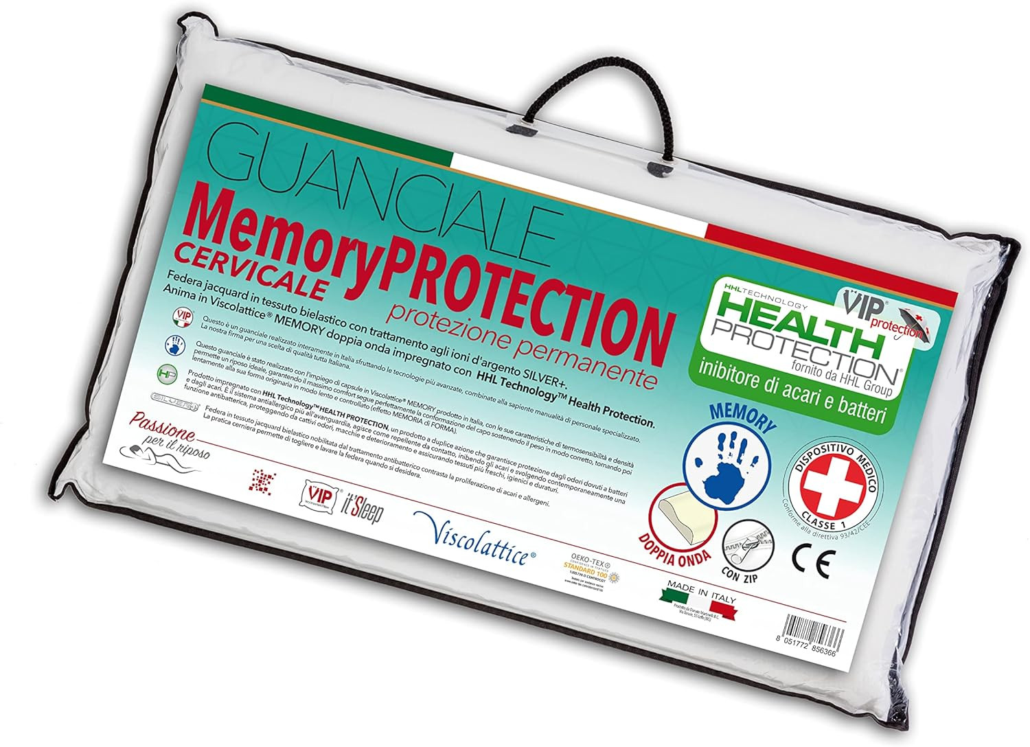 Cuscino Cervicale Memory Foam Doppia Onda - Benessere e Riposo Rigenerante