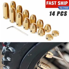 Brass Tire Balance Weights Kit Universal Motorcycle Wheel Spoke Weight 14pcs