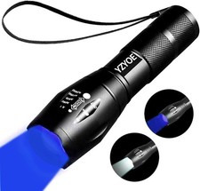 Two-in-one Flashlight with White Light and Blue Light,Blue Flashlight Hunting