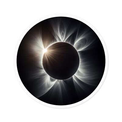 Totality Eclipse Flare Stickers, Indoor/Outdoor | 2024 Solar Eclipse Memorabilia