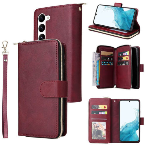 For Samsung S25 S24 S23 S22 S21 S20 A16 A55 A15 Case Wallet Leather Flip Cover - Picture 48 of 56