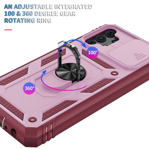For Samsung Galaxy A12 A14 A53 A54 Ring Case Camera Lens Slide Protection Cover - Picture 30 of 99