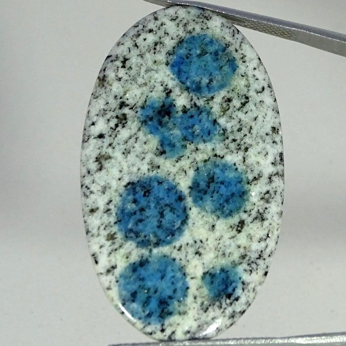 28.40 Cts Natural K2 Blue Jasper Gemstone Jewelry Supply Oval Cabochon 24X42X3MM