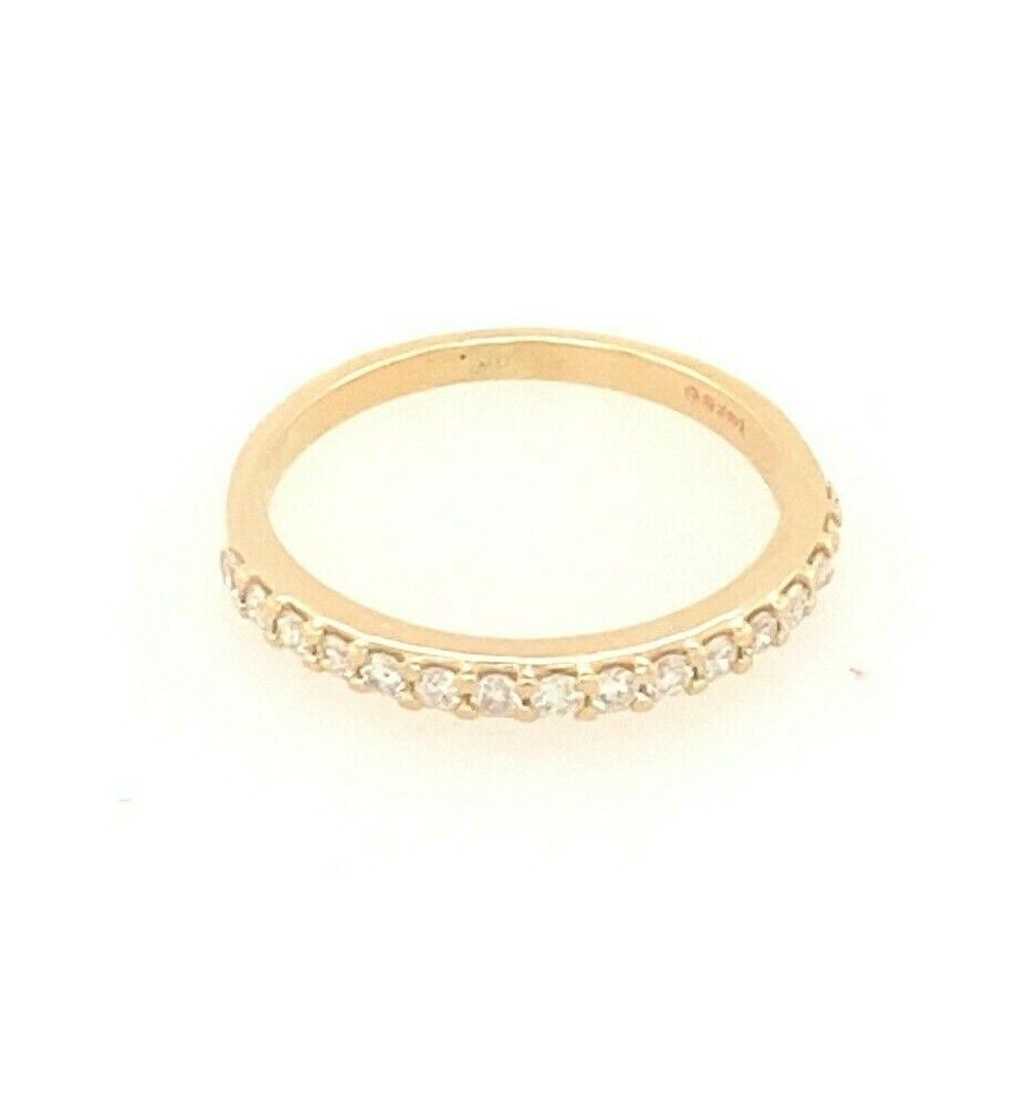 Natural Diamond Wedding Band / Stacking Ring in 14KT Solid Yello