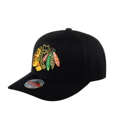 Mitchell & Ness NHL Chicago Blackhawks Team Logo Snapback Cap Black - RRP &pound;35.00