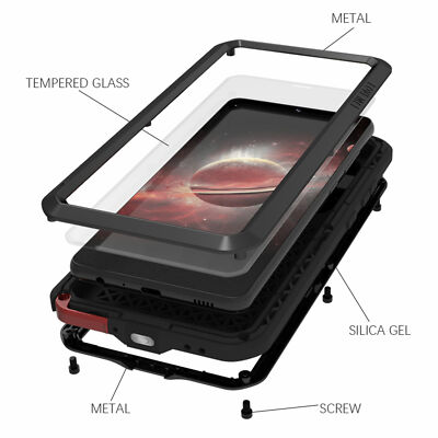 LOVE MEI Aluminum Phone Case Cover+Gorilla Glass for Samsung A52 A32 A72 5G  use