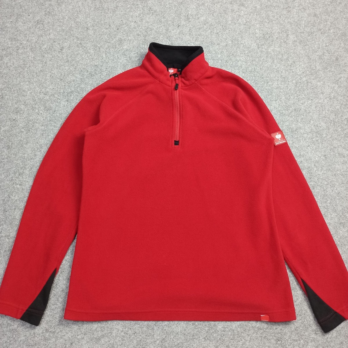 Engelbert Strauss Womens Fleece Sweater Size L 40 Red Ladies 1/4 - Main Image