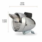 <!--F#f_0-->Retro Bright Bicycle Headlight Vintage Bike Metal Case Chrome Steel LED Light<!--F/-->