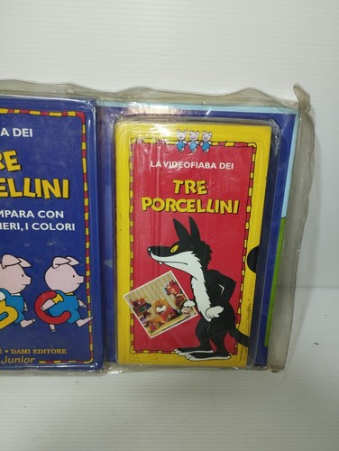 Trois Petits Cochons Livre + VHS Dami L'Unité Lisez La Description - Photo 3/5