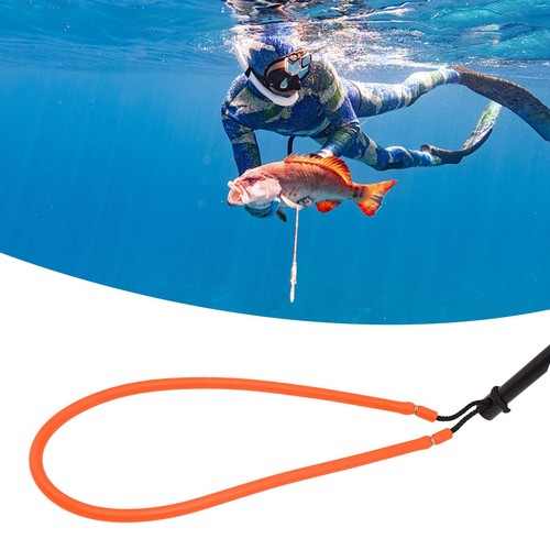 1PCS Orange Rubber Fishing Hand Pole Spear Sling Speargun Pole Spear Sling NEW - Imagen 2 de 10