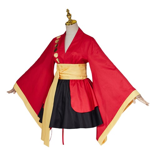 Costumi Cosplay Pezzo Unico Ruffy Kimono Halloween Abiti Carnevale Abiti Fantasia - Foto 4 di 14