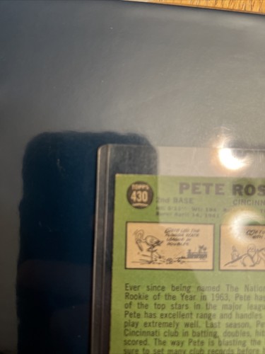 1967 Topps #430 Pete Rose, Reds, EX+, No Creases - 第 4/10 張圖片