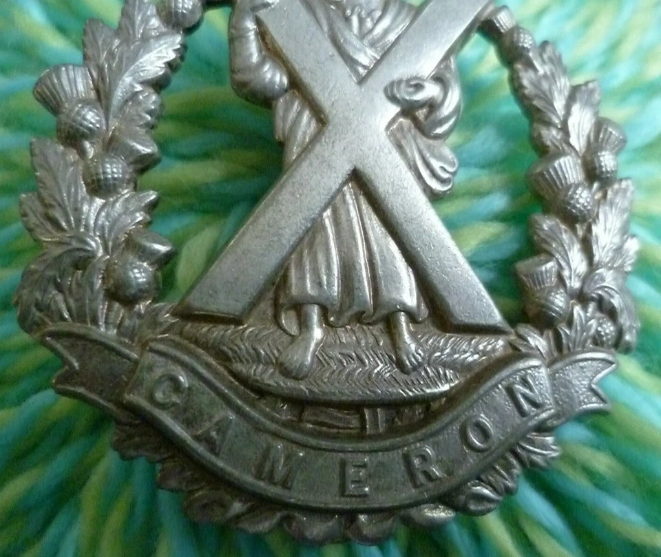 Cameron Highland Cap Badge Silver Slider Antique Original Rare - Image 2 of 4