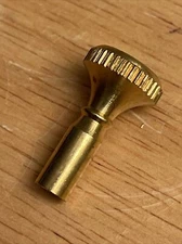 New 1" Solid Brass Knurled Lamp Key For Turn Knob Socket, 4-36F Tap,
