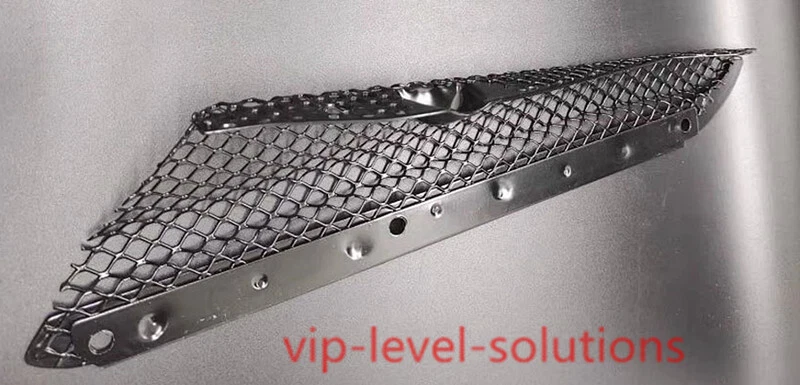 Red de ventilación de faros laterales izquierdos de metal negro para Ferrari 458 2010-2015 1X Foto 3 de 4