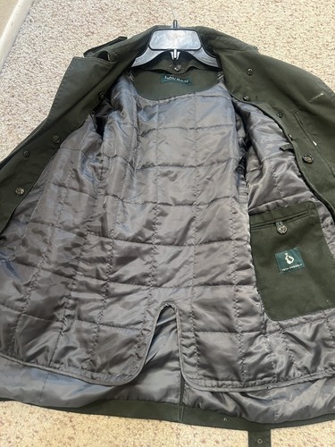 LAUREN Ralph Lauren Big Boy's 10 R Trench Removable Liner Coat - Dark Olive - Picture 8 of 13