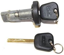 NEW GMC OEM IGNITION KEY SWITCH LOCK CYLINDER WITH 2 TRANSPONDER LOGO KEYS