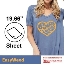 Siser EasyWeed Iron On HTV For T-Shirts 20" x 12" SHEET (NEW COLORS)