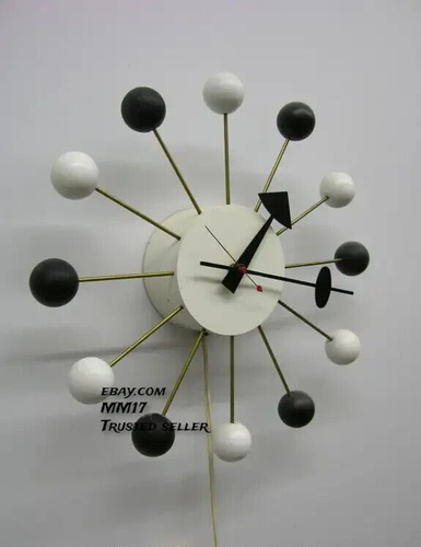 George Nelson & Associates Ball 18" Clock Vintage Home Decor Replica - Picture 3 of 4