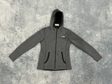 THE NORTH FACE WOMENS JACKET SMALL GRAY LIGHTWEIGHT HOODIE FULL ZIP