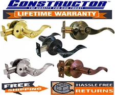 Constructor Privacy Door Lock Bedroom / Bathroom Prelude Lever Handle - 5 Colors