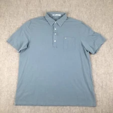 Criquet Polo Shirt Mens Size 2XL Gray Solid Stretch Short Sleeve Pocket Casual