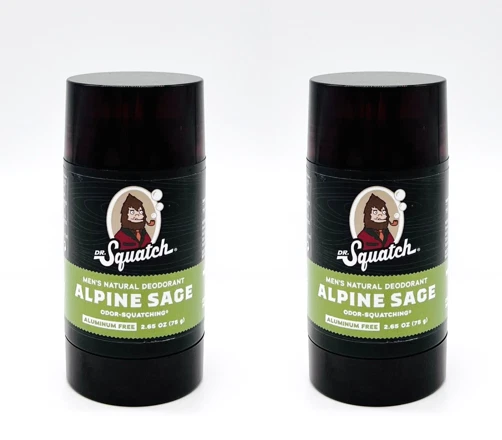 2 x Dr. Squatch Men´s Natural Deo Deodorant Alpine Sage, 2 x 75g