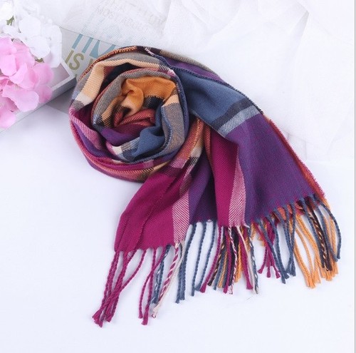 Damen Herren Weihnachten Kariert Schal Tartan Hals Warm Wickel Pashmina Stahl - Bild 13 von 22